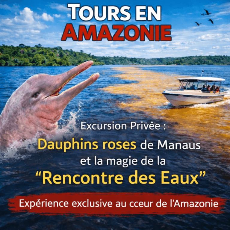 Excursion privée Rencontre avec les dauphins roses et le phénomène de la Rencontre des Eaux à Manaus – quand l’Amazonie cesse d’être une destination pour devenir une véritable expérience