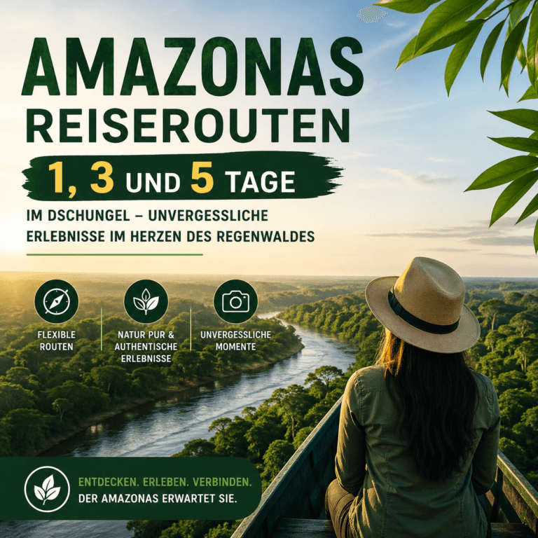 Amazonas-Reiserouten 1, 3 und 5 Tage im Dschungel – unvergessliche Erlebnisse im Herzen des Regenwaldes