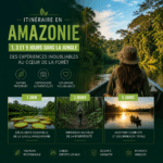 Itinéraire en Amazonie 1, 3 et 5 jours dans la jungle – des expériences inoubliables au cœur de la forêt