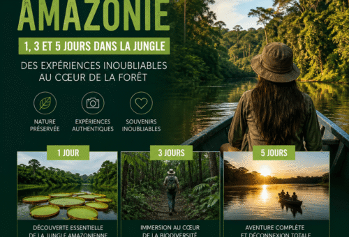 Itinéraire en Amazonie 1, 3 et 5 jours dans la jungle – des expériences inoubliables au cœur de la forêt