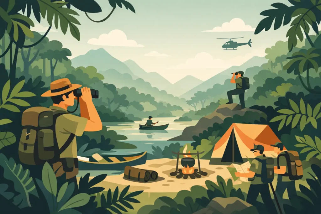 Como funciona expedição na selva