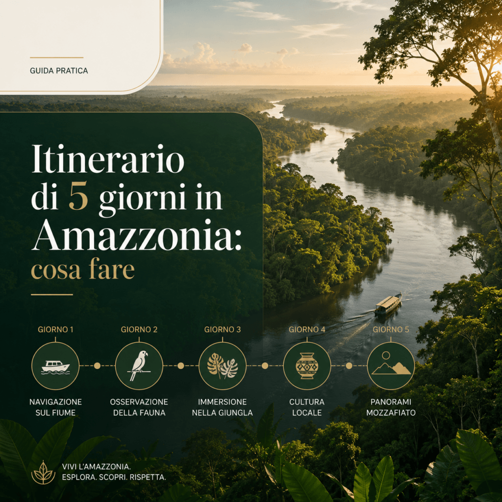 Itinerario di 5 giorni in Amazzonia cosa fare