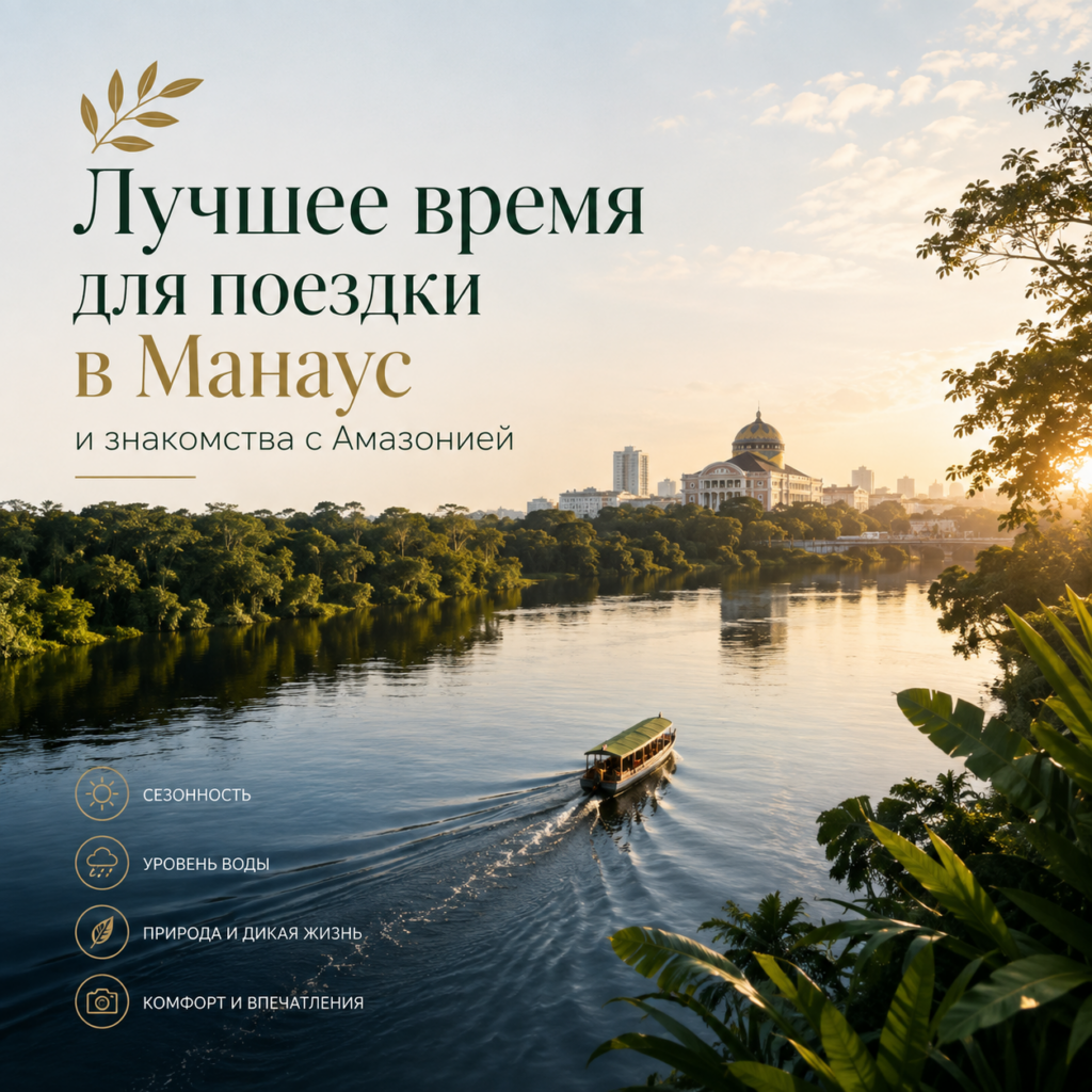 Лучшее время для поездки в Манаус и знакомства с Амазонией
